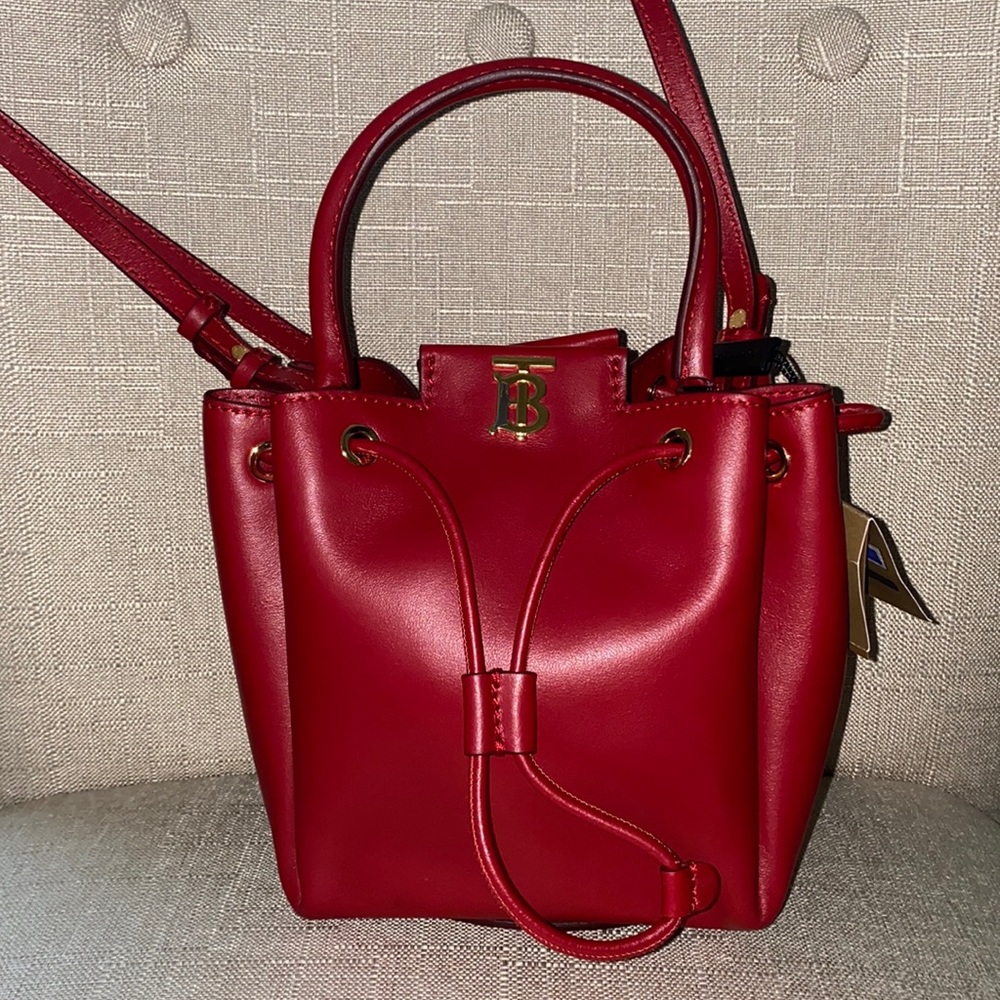 Carmine Burberry TB Peony Bag